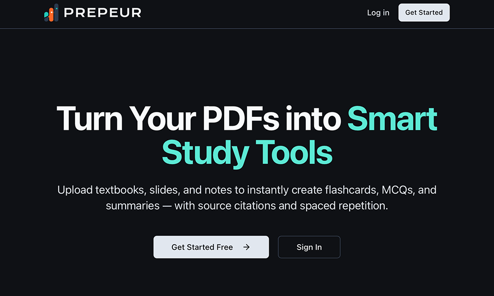 PREPEUR - Smart Study Materials from Your PDFs